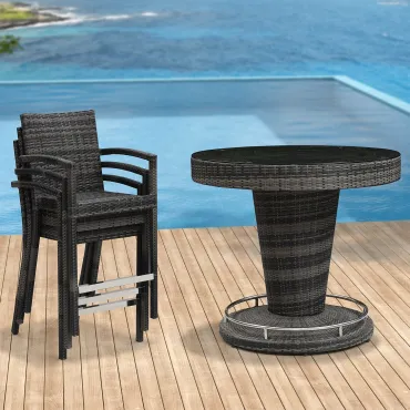 Henley 6 Seat Round Bar Set