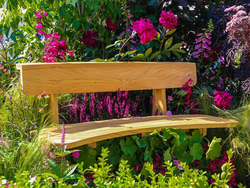 Romance teak bench