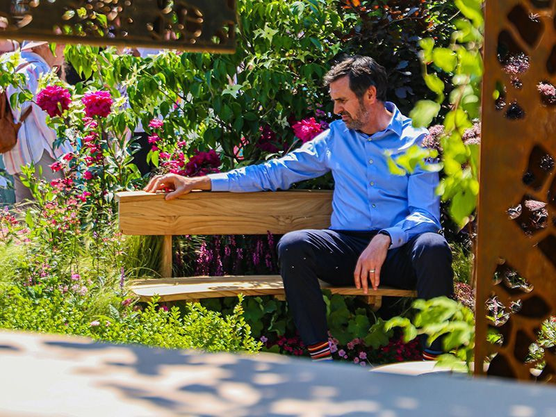 Romance teak bench
