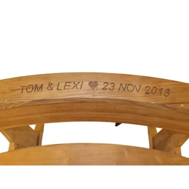Romance teak bench