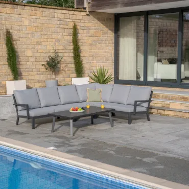 Vogue Aluminium Large Corner Lounging Set