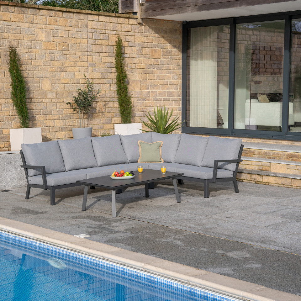 Vogue Aluminium Large Corner Lounging Set