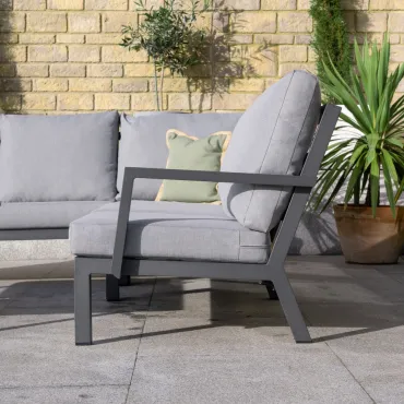 Vogue Aluminium Large Corner Aluminium Lounging Set