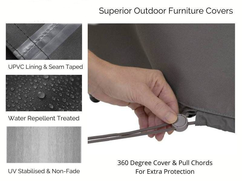 Breathable Rectangular Table Weather Cover - Large