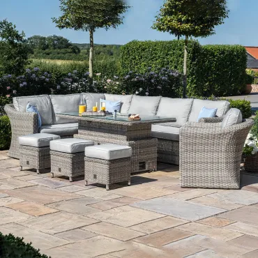 Oxford Deluxe Large Corner Dining Set - With Rising Table & Armchair  - 1