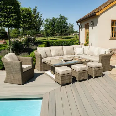 Winchester Deluxe Large Corner Dining Set - With Rising Table & Armchair