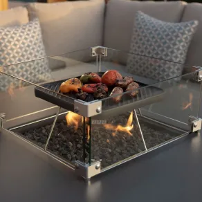 Pulse Square Corner Dining & Fire Pit Table