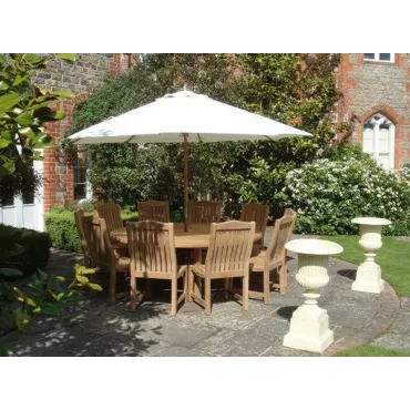 Malvern Teak Dining set 10 - Certified