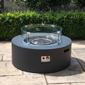 Gas Fire Pit Round Coffee Table  - 1