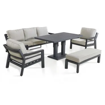 New York 3 Seat Sofa Set - With Rising Table  - 11