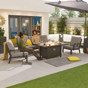 Vogue 3 Seater Sofa Set with Firepit Table