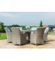 Oxford 6 Seat Round Ice Bucket Dining Set with Venice Chairs