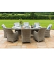 Oxford 8 Seat Ice Bucket Oval Dining set with Venice Chairs
