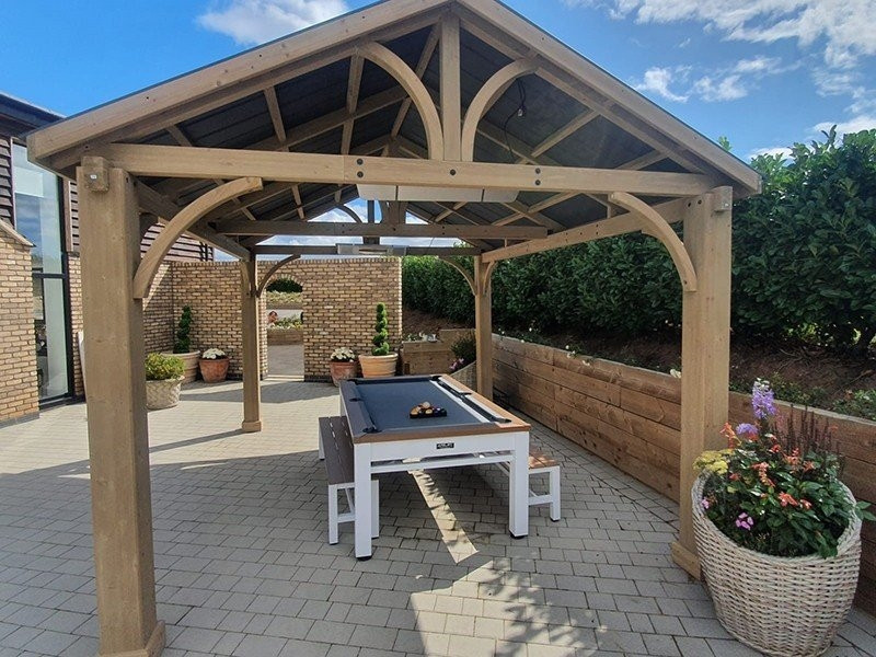Cedar Gazebo 4.2 X 3.6M - Certified Teak