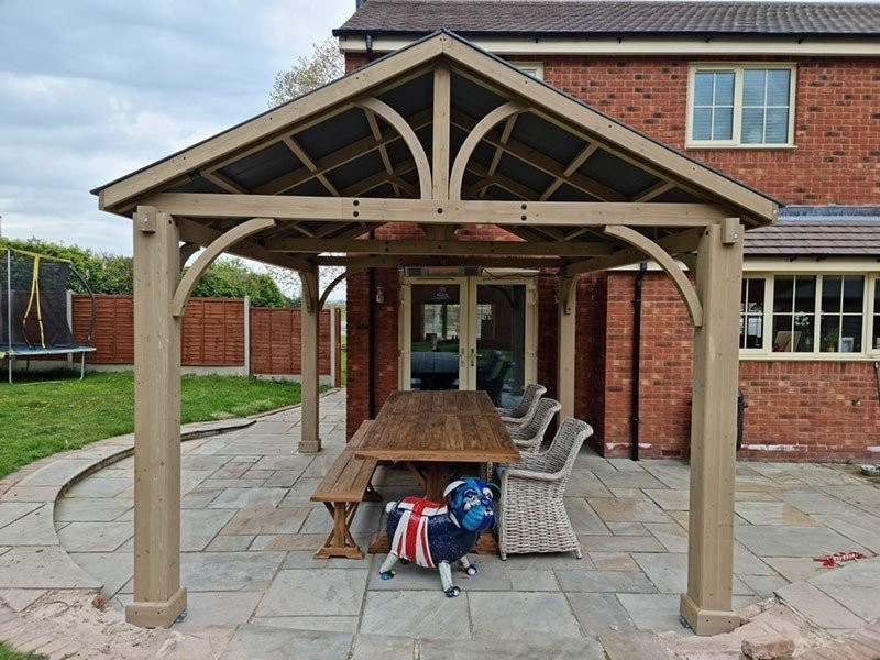 Cedar Gazebo 4.2 X 3.6M - Certified Teak