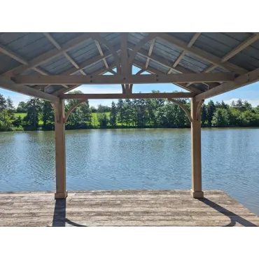 Cedar Gazebo 4.2 X 3.6M - Certified Teak