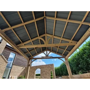 Cedar Gazebo 4.2 X 3.6M - Certified Teak
