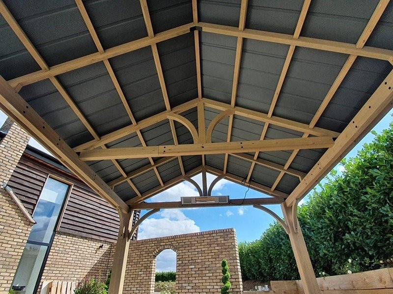 Cedar Gazebo 4.2 X 3.6M - Certified Teak