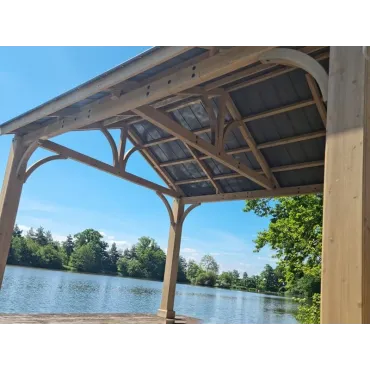 Cedar Gazebo 4.2 X 3.6M - Certified Teak