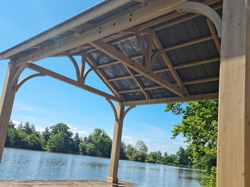 Cedar Gazebo 4.2 X 3.6M - Certified Teak