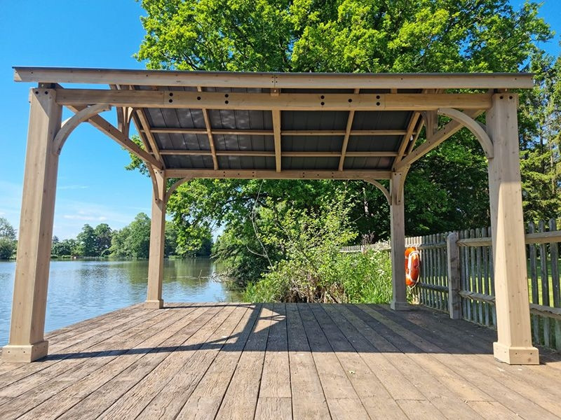 Cedar Gazebo 4.2 X 3.6M - Certified Teak