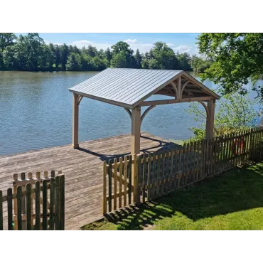 Cedar Gazebo 4.2 X 3.6M - Certified Teak