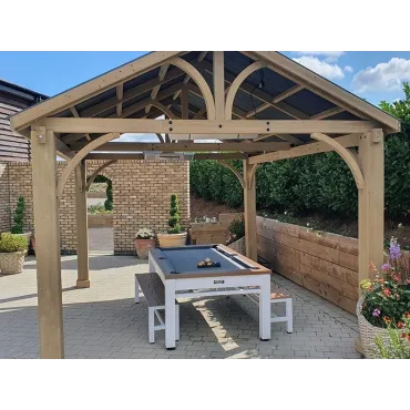 Cedar Gazebo 4.2 X 3.6M - Certified Teak