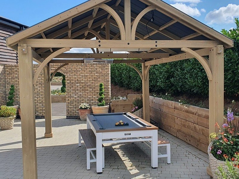 Cedar Gazebo 4.2 X 3.6M - Certified Teak