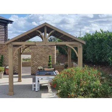 Cedar Gazebo 4.2 X 3.6M - Certified Teak