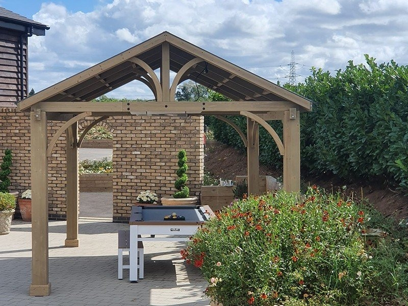 Cedar Gazebo 4.2 X 3.6M - Certified Teak