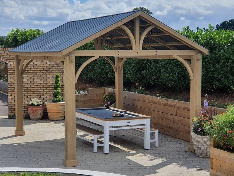 Cedar Gazebo 4.2 X 3.6M - Certified Teak