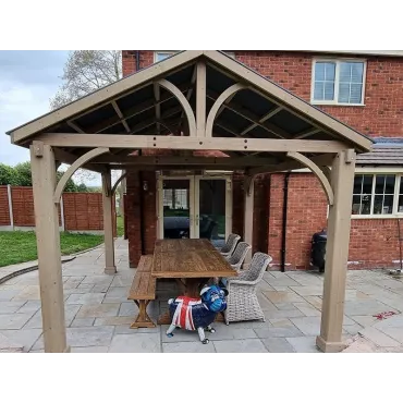 Cedar Gazebo 4.2 X 3.6M - Certified Teak