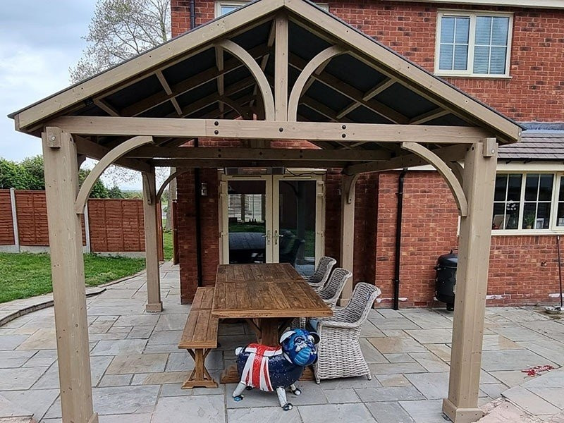 Cedar Gazebo 4.2 X 3.6M - Certified Teak