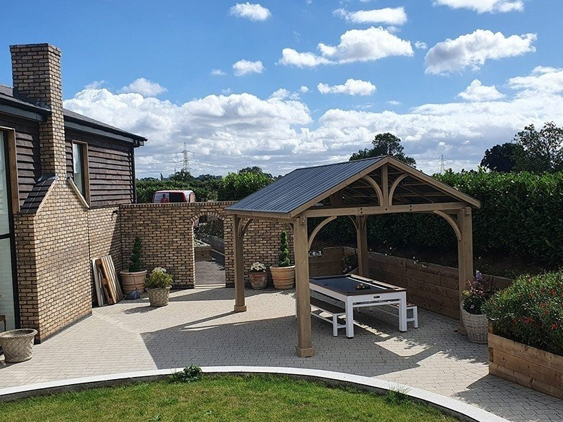 Cedar Gazebo 4.2 X 3.6M - Certified Teak