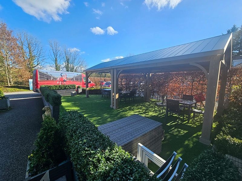 Cedar Gazebo 4.2 X 3.6M - Certified Teak