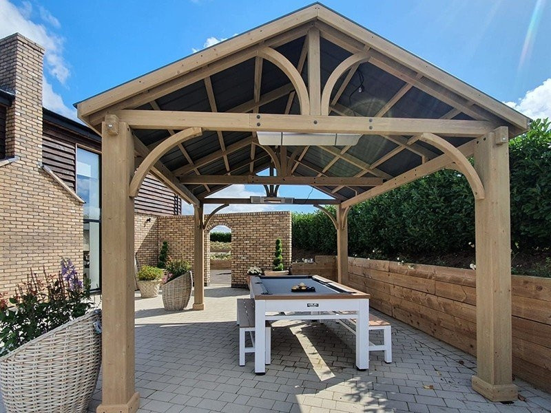 Cedar Gazebo 4.2 X 3.6M - Certified Teak