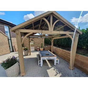 Cedar Gazebo 4.2 X 3.6M - Certified Teak
