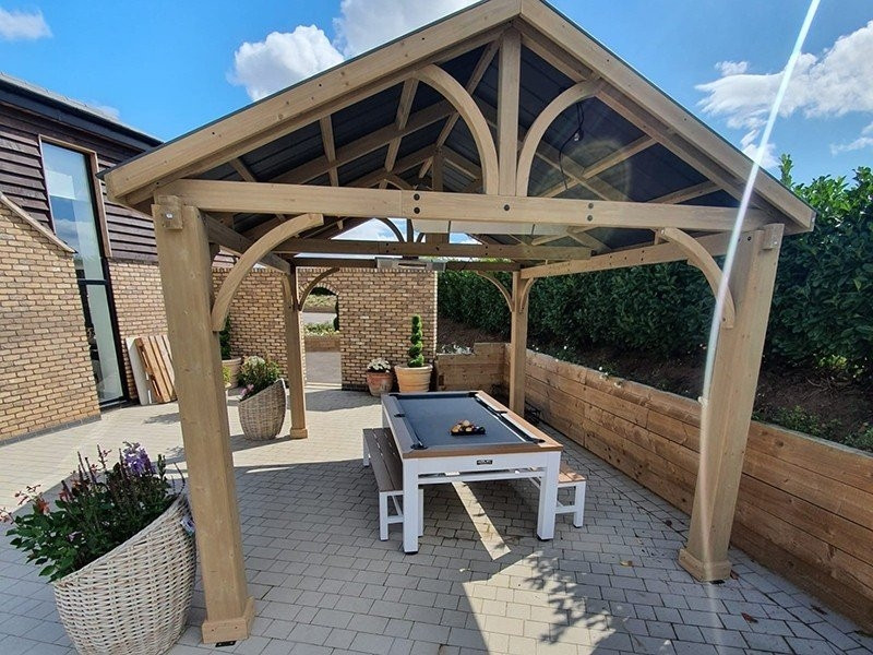 Cedar Gazebo 4.2 X 3.6M - Certified Teak