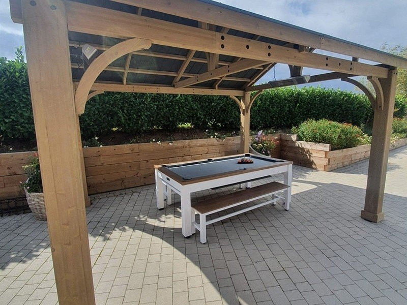 Cedar Gazebo 4.2 X 3.6M - Certified Teak