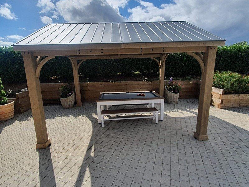 Cedar Gazebo 4.2 X 3.6M - Certified Teak