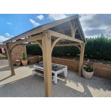 Cedar Gazebo 4.2 X 3.6M - Certified Teak