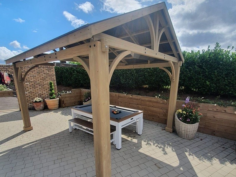 Cedar Gazebo 4.2 X 3.6M - Certified Teak