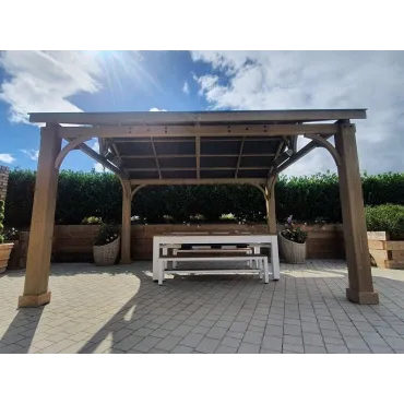 Cedar Gazebo 4.2 X 3.6M - Certified Teak