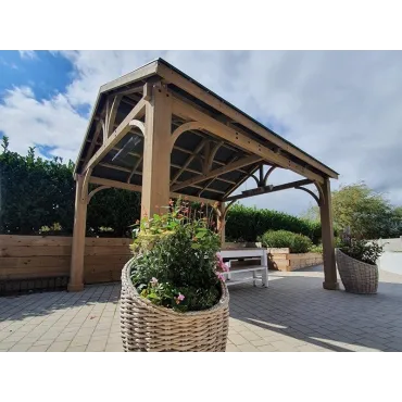Cedar Gazebo 4.2 X 3.6M - Certified Teak