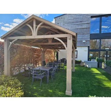 Cedar Gazebo 4.2 X 3.6M - Certified Teak
