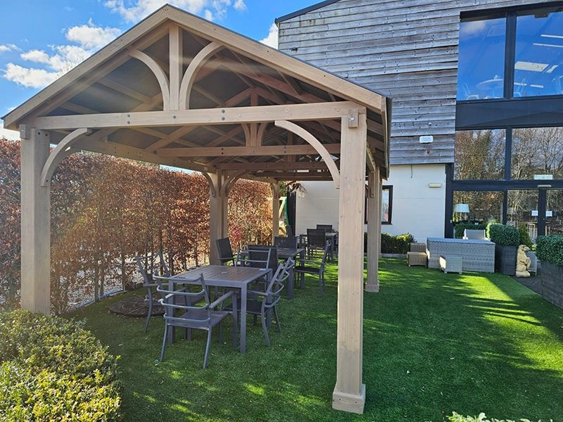 Cedar Gazebo 4.2 X 3.6M - Certified Teak