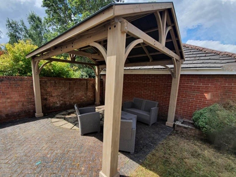 Cedar Gazebo 4.2 X 3.6M - Certified Teak