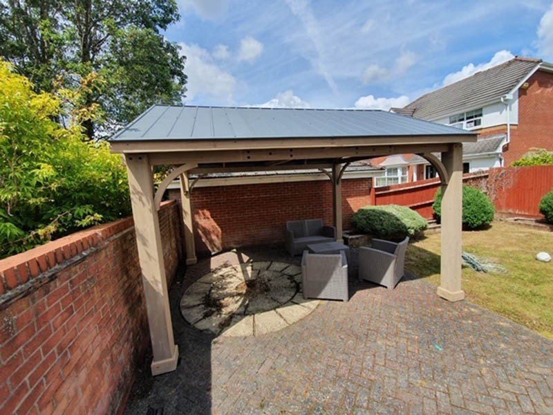 Cedar Gazebo 4.2 X 3.6M - Certified Teak