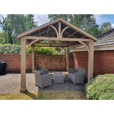 Cedar Gazebo 4.2 X 3.6M - Certified Teak