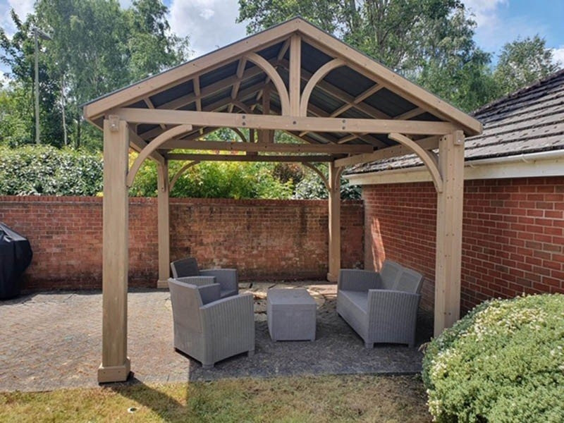 Cedar Gazebo 4.2 X 3.6M - Certified Teak